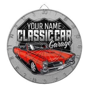 Cible De Fléchettes Garage de voiture classique convertible personnali