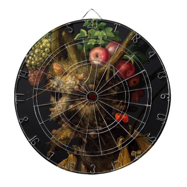 Cible De Fléchettes Giuseppe Arcimboldo - Quatre saisons en une tête (Devant)