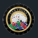 Cible de flechettes Gold et Black Poker<br><div class="desc">Gold et Black Las Vegas Poker Cible de flechettes. 📌 99% de mes designs dans mon magasin sont faits en couches. Cela vous permet de redimensionner et de déplacer facilement les graphiques et le texte pour qu'il s'adapte parfaitement à chaque produit. Vous pouvez également "TRANSFER DESIGN" sur d'autres produits Zazzle...</div>