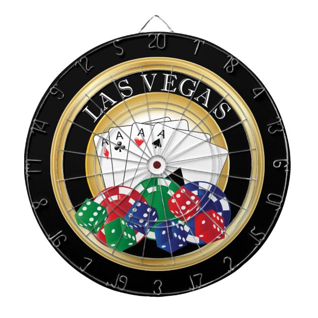 Cible de flechettes Gold et Black Poker (Devant)