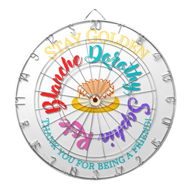 Cible De Fléchettes Golden Girls Cheesecake Stay Golden Typography (Devant)