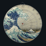 Cible De Fléchettes Grande vague au large de Kanagawa - Hokusai<br><div class="desc">Grande vague au large de Kanagawa - Hokusai Impression du design de blocs de bois couleur japonais.</div>