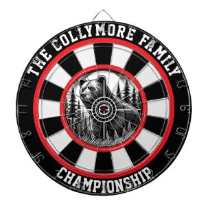 Cible De Fléchettes Gras Grizzly Target Forest Art