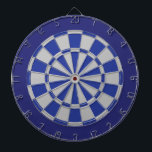 Cible de flechettes : Gris Argent, Bleu Et Marine<br><div class="desc">Jeu De Cible de flechettes En Gris Argent,  Bleu Et Coloré Marine,  Dont 6 Darts En Laiton</div>