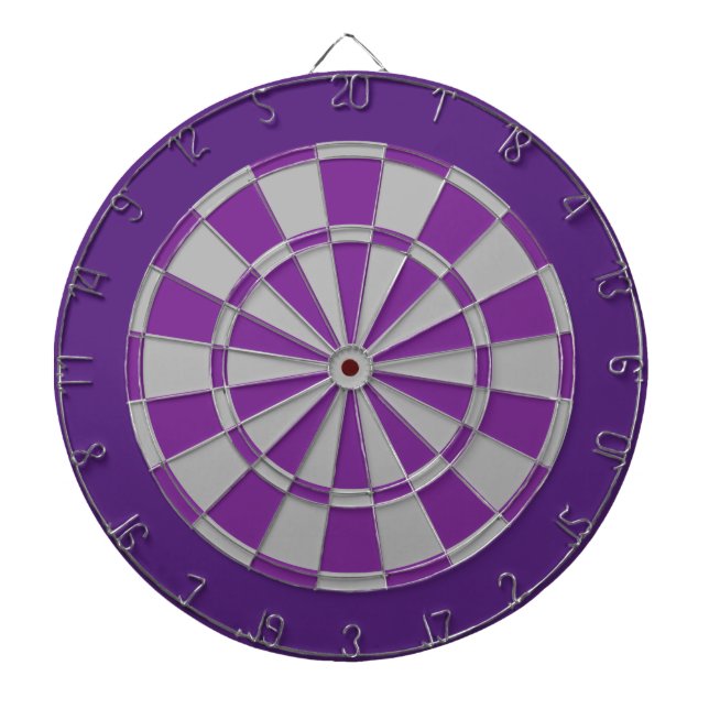 Cible de flechettes : Gris argenté, pourpre, et (Devant)