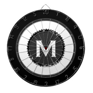 Cible De Fléchettes Grotte humaine Monogramme moderne