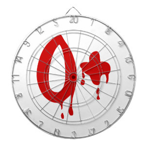 Cible De Fléchettes Groupe sanguin O+ Positif #Hôpital d'horreur