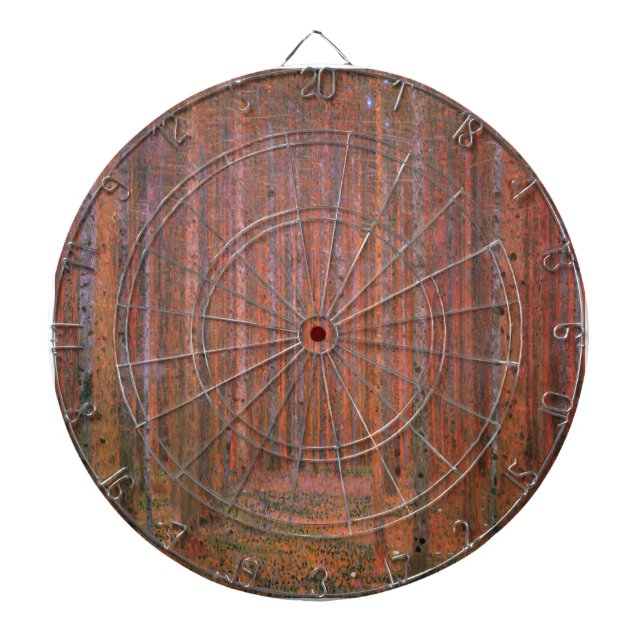 Cible De Fléchettes Gustav Klimt Fir Forêt Tannenwald Arbres rouges (Devant)