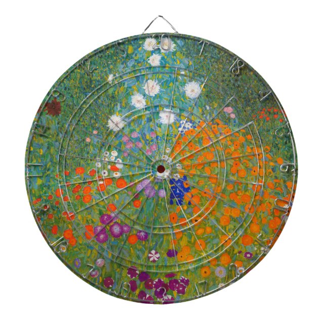 Cible De Fléchettes Gustav Klimt - Jardin de fleurs (Devant)