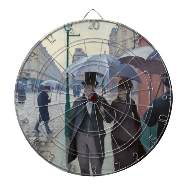 Cible De Fléchettes Gustave Caillebotte - Paris Street ; Rainy Day (Devant)