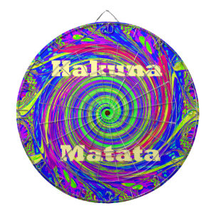 Cible De Fléchettes Hakuna Matata – Conception Tourbillon avec des Cou