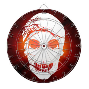 Cible De Fléchettes Halloween Crâne avec lumière rouge magique