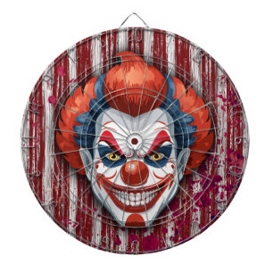 Cible De Fléchettes Halloween du Carnaval de Clown déplaisant