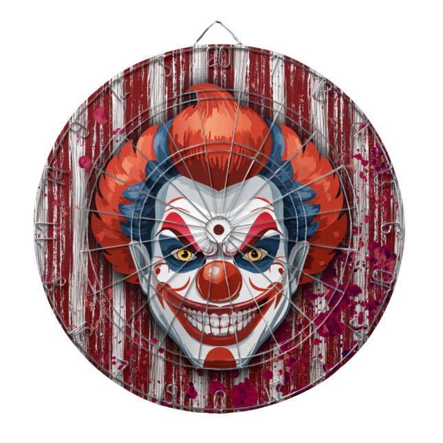 Cible De Fléchettes Halloween du Carnaval de Clown déplaisant (Devant)
