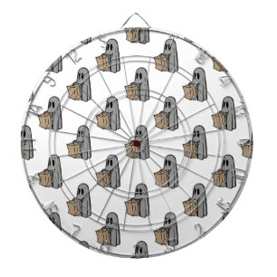 Cible De Fléchettes Halloween, Jolie Gris Fantôme, Trick Ou Treat, Boo