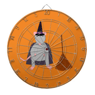 Cible De Fléchettes Halloween sorcière rat et chambre