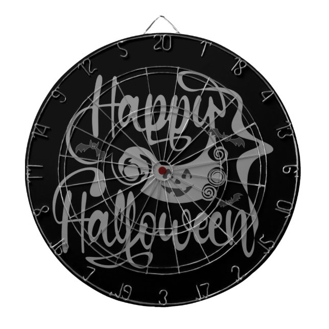 Cible De Fléchettes Happy Halloween chauves-souris Jack-o'-lantern (Devant)