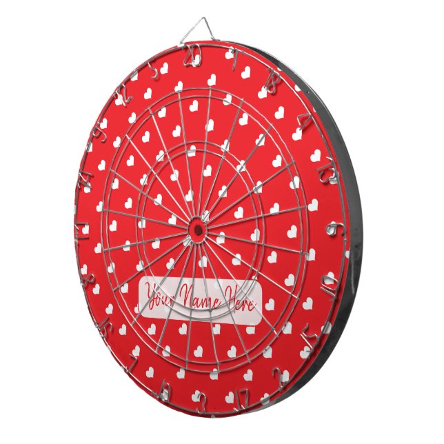 Cible De Fléchettes Hearts Happy Valentine’s Day Modern Love Pattern (Devant droit)