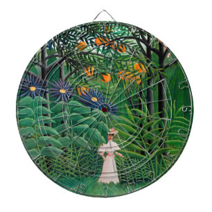 Cible De Fléchettes Henri Rousseau - Femme marchant dans une forêt exo