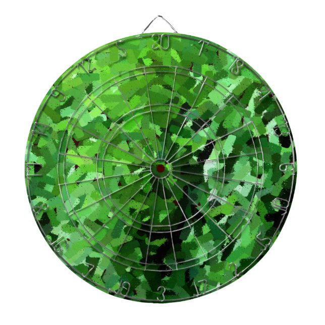 Cible De Fléchettes Herbe verte en relief #0448 (Devant)