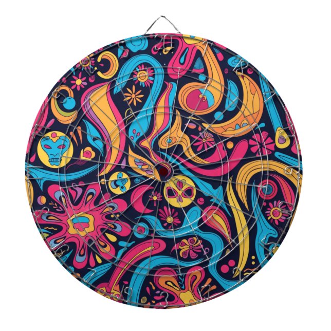 Cible De Fléchettes Hippie Dartboard (Devant)