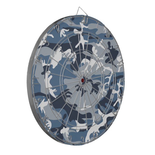 Cible De Fléchettes Hiver Camouflage bleu neige, Militaire, Armée (Devant gauche)