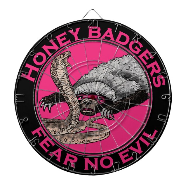 Cible De Fléchettes Honey Badger Craindre pas mal drôle Badass Slogan  (Devant)