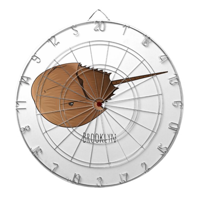 Cible De Fléchettes Horseshoe crab cartoon illustration (Devant)
