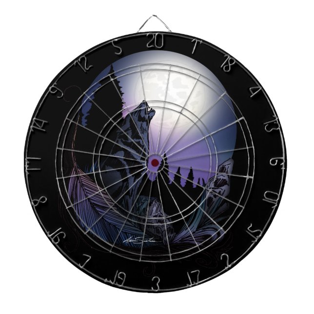 Cible De Fléchettes Howling Wolf (Devant)