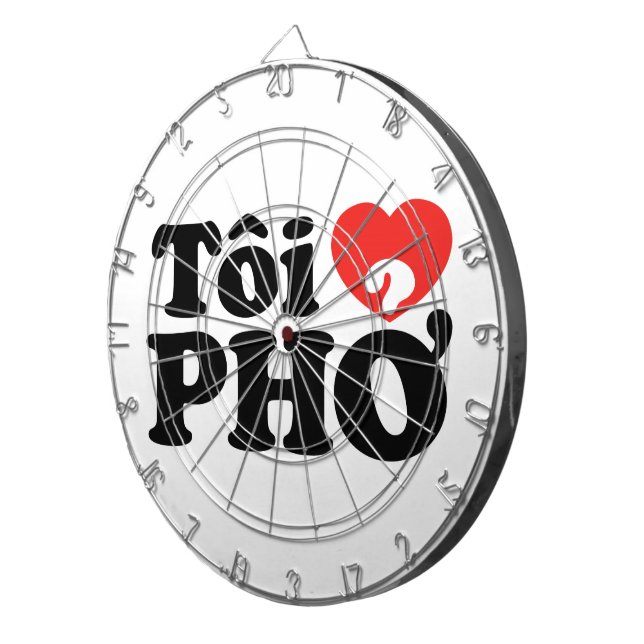 Cible De Fléchettes I Heart (Love) Pho (Tôi PHỞ) (Devant droit)