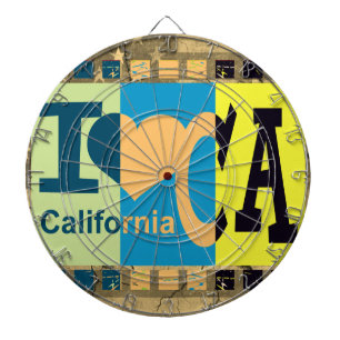 Cible De Fléchettes I love California - Pop art vintage