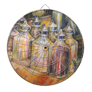 Cible De Fléchettes Idéographie de Lumière dorée