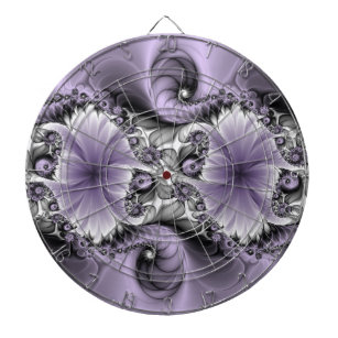 Cible De Fléchettes Illusion Lilac Abstrait Floral Fractal Art Imagina