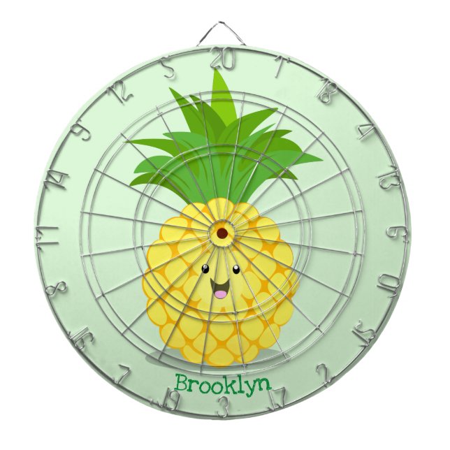 Cible De Fléchettes Illustration d'ananas mignon (Devant)
