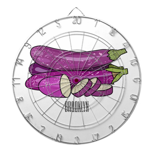 Cible De Fléchettes Illustration d'aubergine (Devant)