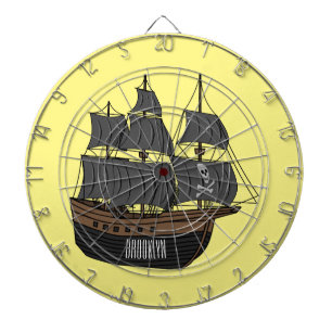 Cible De Fléchettes Illustration de bateau pirate