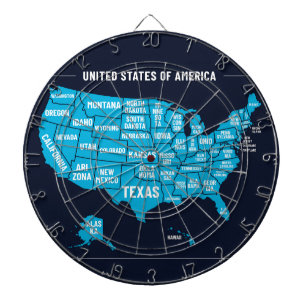 Cible De Fléchettes Illustration de carte minimale des États-Unis en b