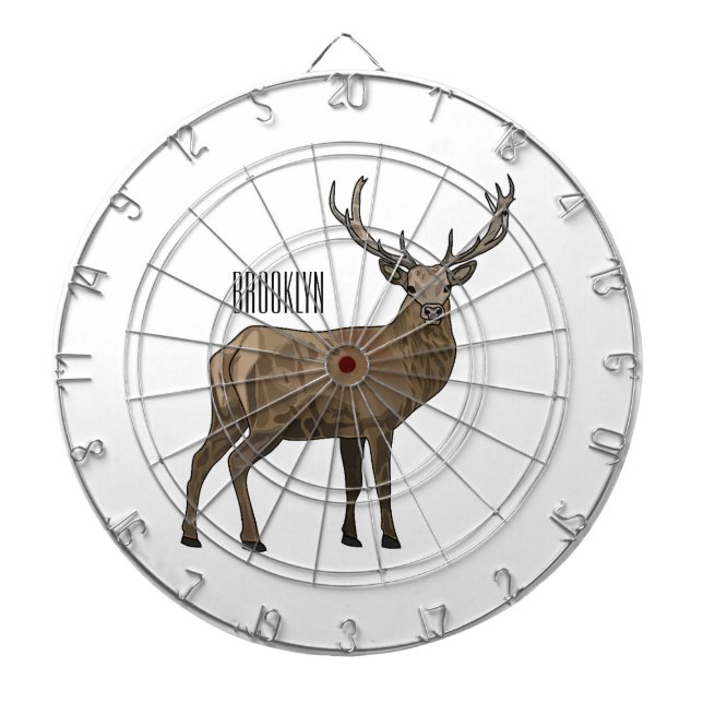 Cible De Fléchettes Illustration de cerf de dessin animé (Devant)