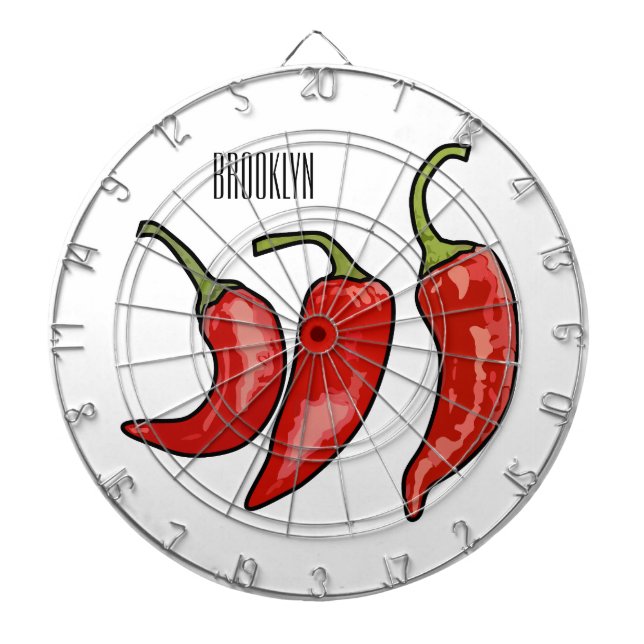 Cible De Fléchettes Illustration de chili (Devant)