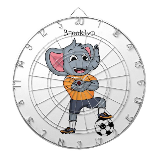 Cible De Fléchettes Illustration de dessin animé d'éléphant joueur de  (Devant)