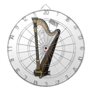 Cible De Fléchettes Illustration de dessin animé sur la harpe