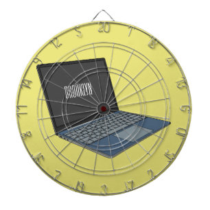 Cible De Fléchettes Illustration de dessin sur ordinateur portable
