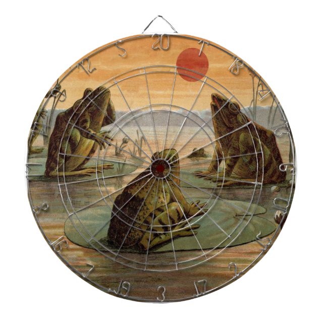 Cible De Fléchettes Illustration de grenouilles Lily Pads Moon (Devant)