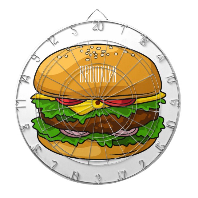 Cible De Fléchettes Illustration de Hamburger (Devant)