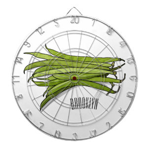 Cible De Fléchettes Illustration de haricots verts