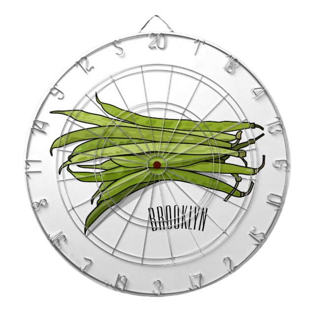Cible De Fléchettes Illustration de haricots verts (Devant)