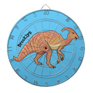 Cible De Fléchettes Illustration de la caricature de dinosaure du para