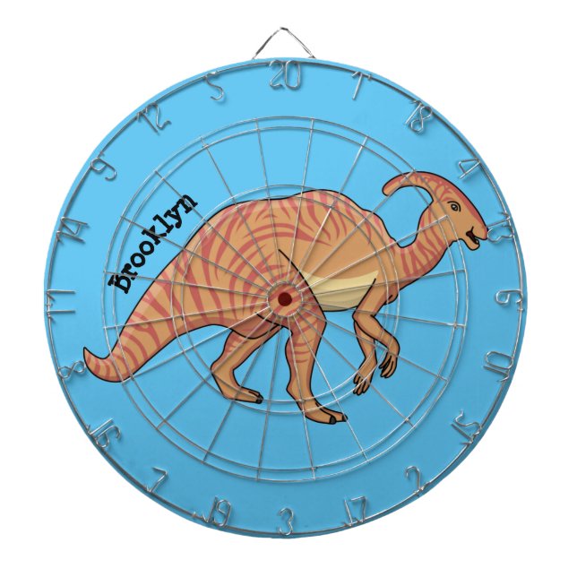 Cible De Fléchettes Illustration de la caricature de dinosaure du para (Devant)