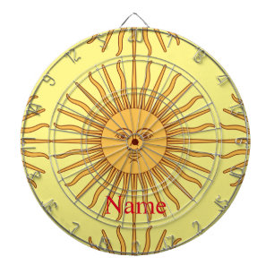 Cible De Fléchettes Illustration de l'art face soleil Thunder_Cove