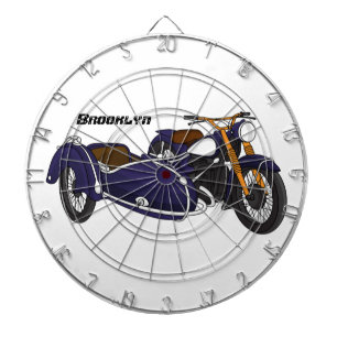 Cible De Fléchettes Illustration de moto pourpre Sidecar